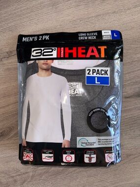 32 Degrees Heat Men's Long Sleeve Crew Neck Tee 2-Pack